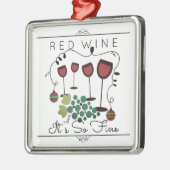 Vin rouge c'est si beau ornement de Noël gourmet (Gauche)