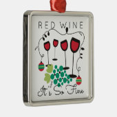 Vin rouge c'est si beau ornement de Noël gourmet (Droite)