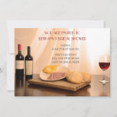 Vin rouge douche nuptiale Invitation (Devant)