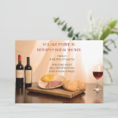 Vin rouge douche nuptiale Invitation (Debout devant)