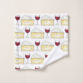 Vin rouge et fromage brique Merlot Cabernet Glass  (Gant de toilette)