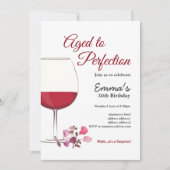 Vin rouge, invitation au vin, Agé à la perfection (Devant)