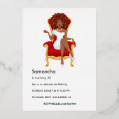 Vin Rouge Invitation Fille Anniversaire (Verso)