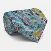 Vin rouge moderne et cravate bleu de Paisley (Roulé)