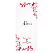 Vin rouge moderne Floral - Menu (Devant)