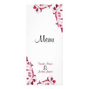 Vin rouge moderne Floral - Menu