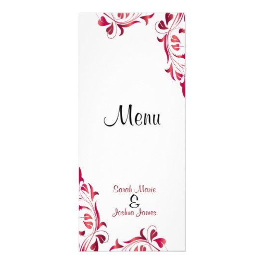 Vin rouge moderne Floral - Menu (Devant)