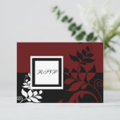 Vin rouge Noir Blanc Mariage RSVP (Debout devant)