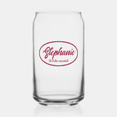 Vin Rouge Stylisé Nom Bridesmaid Verre (Recto)