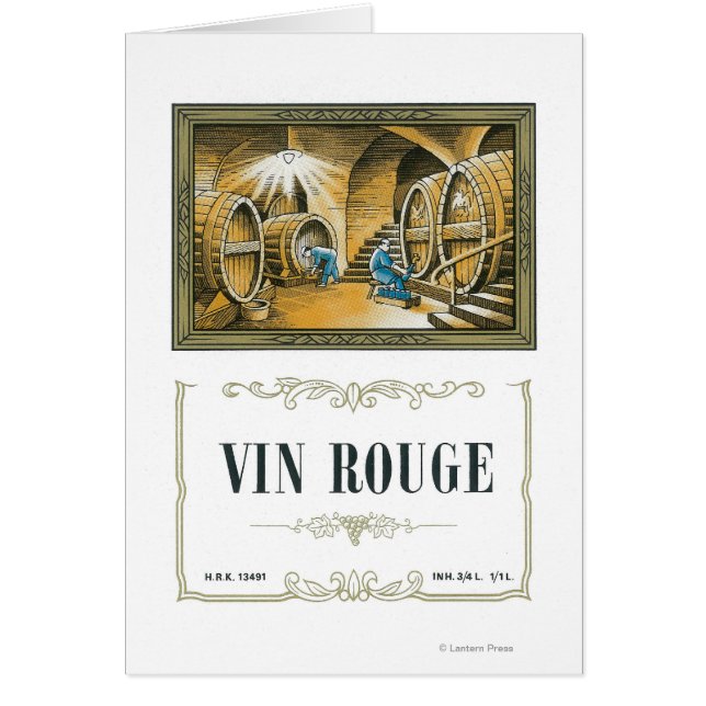 Vin Rouge Wine LabelEurope (Voorkant)