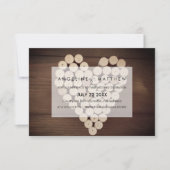 Vin rustique Cork Heart Vignoble Faire-part de mar (Devant)