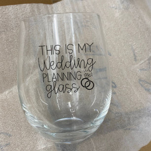 Vin Sans Pied Planification mariage, Mariée pour être Verre à vi