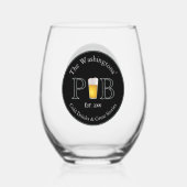 Vin Sans Pied Pub Moderne Classique Verre À Boire (Verso)