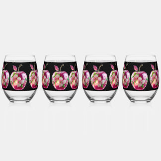 Vin Sans Pied Verre à canne imprimé