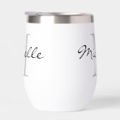 Vin sans tache verre avec monogramme personnalisé (Droite)