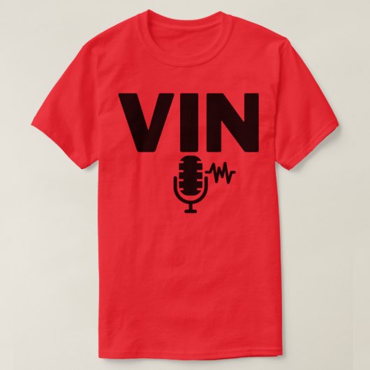 Vin Scully Microfoon 18 T-shirt (Design voorkant)