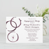 Vin Stain Vineyard Engagement Party Invitations (Debout devant)