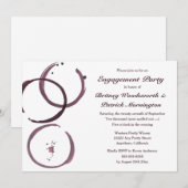 Vin Stain Vineyard Engagement Party Invitations (Devant / Derrière)