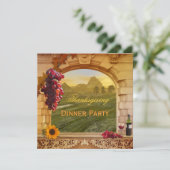 Vin Thanksgiving Dîner de fête Invitation (Debout devant)