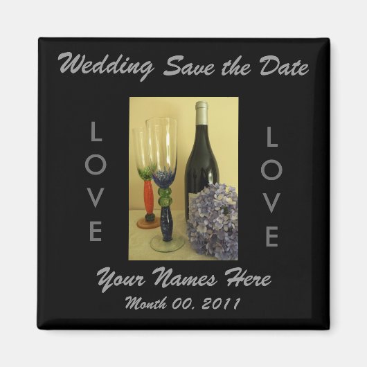 Vin Thème Mariage Magnet (Devant)