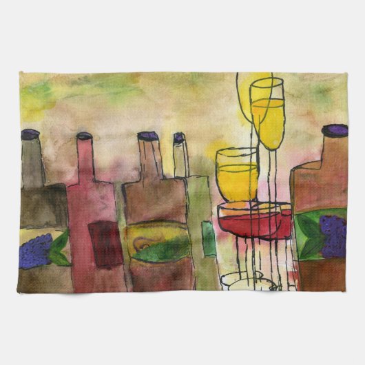 Vin toscan Cocktail bar serviette d'art (Horizontal)