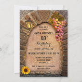 Vin toscan Thème Anniversaire Fête Invitation (Devant)