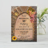 Vin toscan Thème Anniversaire Fête Invitation (Debout devant)