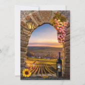 Vin toscan Thème Anniversaire Fête Invitation (Dos)