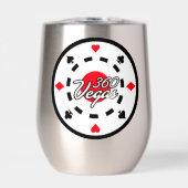 vin tumbler acier inoxydable 360 Vegas Chip Logo (Avant)