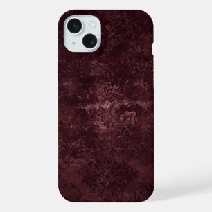 Vin Velvety Damask Glam Grunge de Bordeaux Sangr