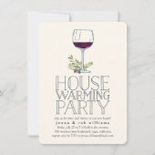 Vin Verre Maison Fête Invitation (Devant)