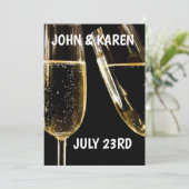 VIN VERRES INVITATIONS DE MARIAGE (Debout devant)