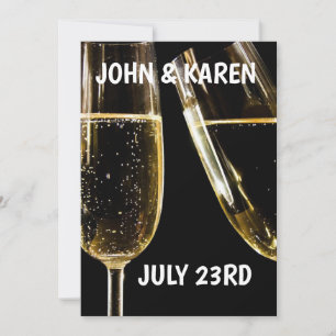 VIN VERRES INVITATIONS DE MARIAGE