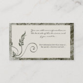 Vin vert Décoratif D7 Photo/Logo Carte de visite (Dos)