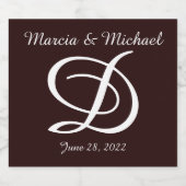 Vin, Vin mousseux, Étiquette de boissons (Étiquettes simples)