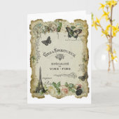 Vin vintage de Paris et carte de roses (Fleur jaune)