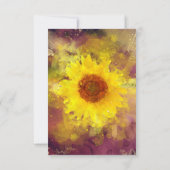 ~* Vin Violet Rustique Tournesol Mariage RSVP (Dos)