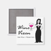 Vin Vixen "Bon Vin = Fille Malade" Magnet (Recto/Verso)