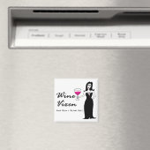 Vin Vixen "Bon Vin = Fille Malade" Magnet (In Situ (Lave-vaisselle))