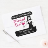 Vin Vixen Vin Rouge Faux Vin Étiquette (Enveloppe)