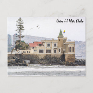 Viña del Mar, Chili, El Castillo Wulff Briefkaart