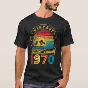 Vinage 1970 Verjaardag Retro Zomereditie T-shirt