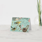 Vinage Franse Vogels Notecard Kaart (Voorkant)