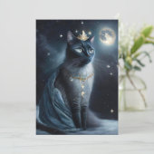 Vinatge Royal Cat Bedankkaart (Staand voorkant)