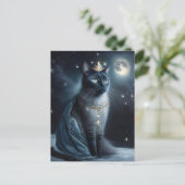 Vinatge Royal Cat Feestdagenkaart (Staand voorkant)