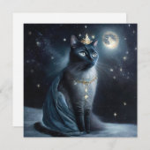 Vinatge Royal Cat Feestdagenkaart (Voorkant / Achterkant)