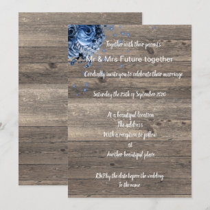 Vinatge Rustique faire-part de mariage Bouquet Ble
