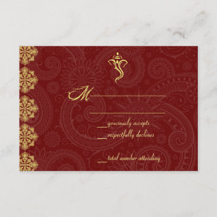 Vinayaka Wedding RSVP-kaarten RSVP Kaartje
