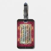 Vinayya Monogram Bagagelabel (Achterkant verticaal)