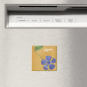 "Vinca" Dish Washer status Floral Magnet Magneet (Insitu (Vaatwasser))